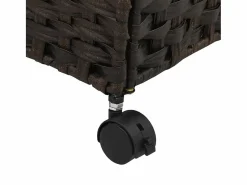 Best Cesta para ropa con ruedas marrón oscuro 60x35x60,5 cm Marru00f3n