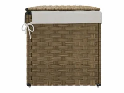 Online Cesta para ropa con tapa 55,5x35x34 cm resina tejida Marru00f3n