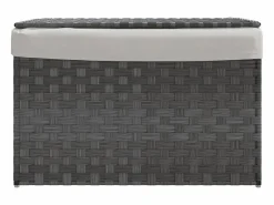 Outlet Cesta para ropa con tapa 55,5x35x34 cm resina tejida Cesto De Ropa