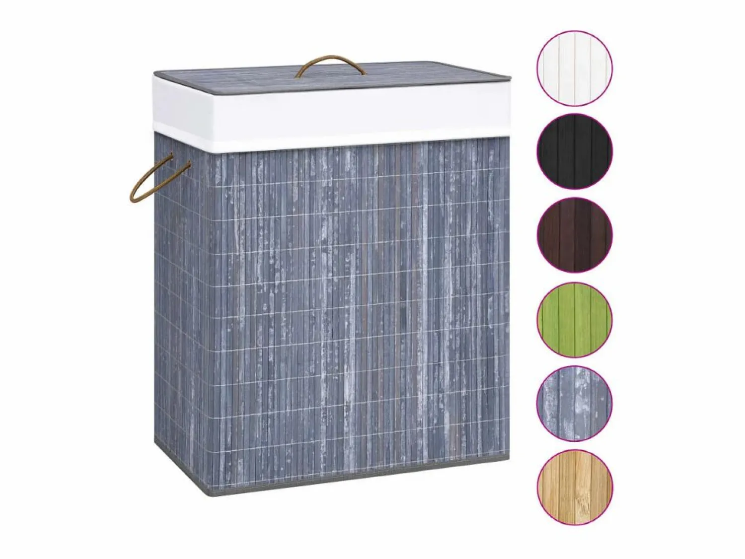 Best Cesta para ropa de una sola sección de bambú 83 L Cesto De Ropa