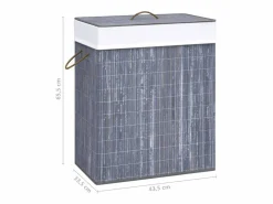 Best Cesta para ropa de una sola sección de bambú 83 L Cesto De Ropa