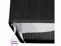 Best Cesta para ropa sucia de 2 secciones de bambú de 72 L Negro