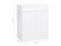 Sale Cesta para ropa sucia de 2 secciones de bambú de 100 L Cesto De Ropa