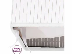 Discount Cesta para ropa sucia de 2 secciones de bambú de 72 L Blanco