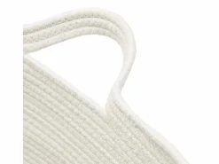 Outlet Cesta para ropa sucia gris y blanca Ø60x36 cm algodón Cesto De Ropa