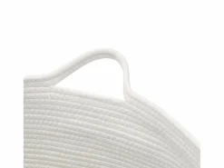 Clearance Cesta para ropa sucia gris y blanca Ø55x36 cm algodón Cesto De Ropa