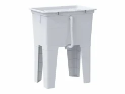 Cesto de ropa 59x41x75 cm resina Blanco