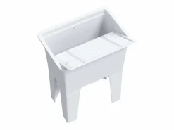 Cesto de ropa 59x41x75 cm resina Blanco