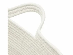 Hot Cesto para ropa beige y blanco Ø60x36 cm algodón Multicolor