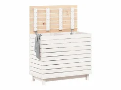 Cesto para ropa 88,5x44x76 cm Madera maciza de pino