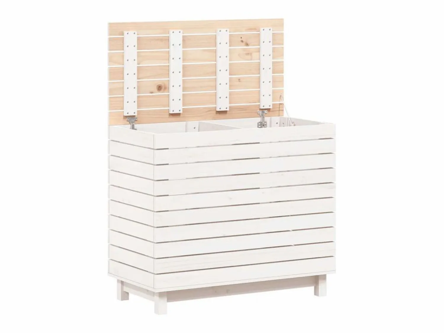 Cesto para ropa 88,5x44x76 cm Madera maciza de pino
