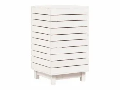 Best Cesto para ropa 44x44x76 cm madera maciza de pino Cesto De Ropa