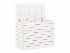 Cesto para ropa 88,5x44x66 cm madera maciza de pino