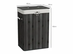 Homcom Cesto para ropa sucia Kunzita plegable con asas 60x40x30 cm