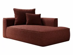 Vente-unique Chaise longue derecha en chenilla burdeos PINETA