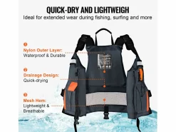 Outlet Chaleco Salvavidas para Deportes Acuáticos SucceBuy - 96N PFD de Flotabilidad para Hombres y Mujeres, Talla L Naranja