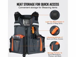 Outlet Chaleco Salvavidas para Deportes Acuáticos SucceBuy - 96N PFD de Flotabilidad para Hombres y Mujeres, Talla L Naranja