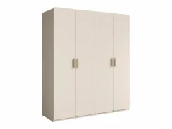Sale Meublorama Chambre complète AMALIE, cama 180x200 con somier incluido, armario con estantes, habitación diseño, conjunto habitación adulto, mobiliario Beige
