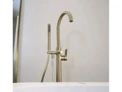 Outlet Charme II columna de suelo mecánica para bañera isla oro cepillado Grifo
