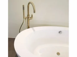 Outlet Charme II columna de suelo mecánica para bañera isla oro cepillado Grifo