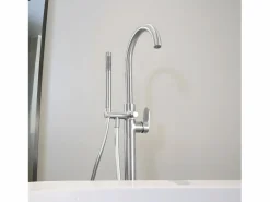 Essebagno Charme II columna de suelo mecánica para bañera isla Acabado inox