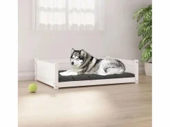 Garden Furniture Chatham Cama para perros madera maciza de pino 105,5x75,5x28 cm Blanco