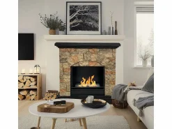 Best Chimenea de bioetanol Biochimenea de suelo Belluno efecto piedra artificial L105xD38xH100 Multicolor
