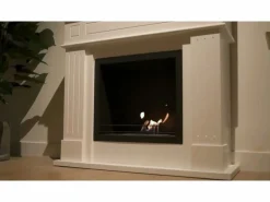 New Chimenea de bioetanol biochimenea de suelo Cambridge en madera 110x37x102h Negro
