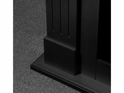 New Chimenea de bioetanol biochimenea de suelo Cambridge en madera 110x37x102h Negro