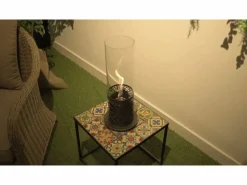 Sale Chimenea de bioetanol blanca TOLOSA, biochimenea de sobremesa, D20 x H49,5, para interior y exterior Chimenea|Chimenea