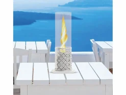 Sale Chimenea de bioetanol blanca TOLOSA, biochimenea de sobremesa, D20 x H49,5, para interior y exterior Chimenea|Chimenea