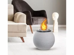 Best Chimenea de bioetanol brasero de suelo para jardín para interior y exterior BOTTICELLI Corda d.40 x h54 Beige