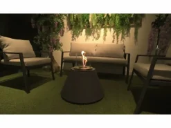 New Chimenea de bioetanol, brasero de jardín, de pie, para uso interior y exterior, RAFFAELLO Corda , d.35 x h.55 Chimenea|Chimenea