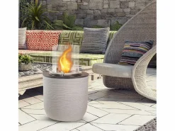 Chimenea de bioetanol brasero de suelo de jardín para interior y exterior RAFFAELLO Corda d.35 x h55 Beige