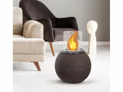 Outlet Chimenea de bioetanol con brasero para jardín, suelo para interior y exterior BOTTICELLI Terra Marrone d.40 x h54 Brasero