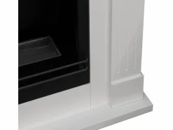 Best Chimenea de bioetanol de esquina blanca FORD, biochimenea independiente, L110 x P63 x H102 Blanco