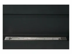 New Chimenea de bioetanol de pared Siena Black (largo 90 x fondo 12 x alto 40 cm) Negro