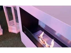 New Chimenea de bioetanol de pie Giotto S White 100x30x70 para interior/exterior Chimenea|Chimenea