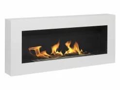 Hot Chimenea de bioetanol de pared, color Siena, L 90 x P 12 x H 40 Chimenea|Chimenea