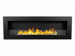 Sale Chimenea de bioetanol de pared Biochimenea 120x40 SIENA 120 Negra Negro