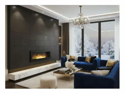 New Chimenea de bioetanol empotrada Frame 1500 SimpleFire con cristal - mate Chimenea|Chimenea