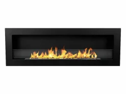 Discount Chimenea de bioetanol empotrada en la pared biochimenea 120x40 LIVORNO 120 Negro