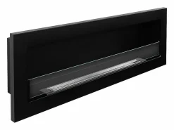 Discount Chimenea de bioetanol empotrada en la pared biochimenea 120x40 LIVORNO 120 Negro
