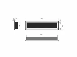 Online Chimenea de bioetanol empotrada Frame 1800 SimpleFire con cristal Negro
