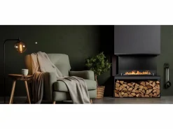 Chimenea de bioetanol empotrada Biochimenea trifacial con 3 lados abiertos 90x45 TREVI 90
