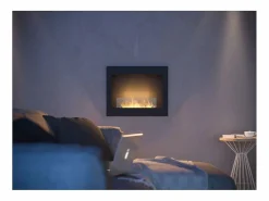 Best Chimenea de bioetanol Frame 600, color mate, empotrada en pared, sin cristal Negro