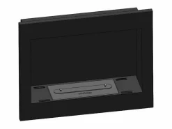Best Chimenea de bioetanol Frame 600, color mate, empotrada en pared, sin cristal Negro