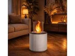 Online Chimenea de bioetanol MODIGLIANI Perla, brasero de suelo para interior y exterior, d.36 x h.56 Blanco
