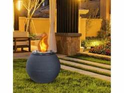 Chimenea de bioetanol para suelo de jardín, para interior y exterior, BOTTICELLI Hierro fundido d.40 x h54