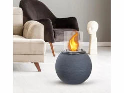 Chimenea de bioetanol para suelo de jardín, para interior y exterior, BOTTICELLI Hierro fundido d.40 x h54